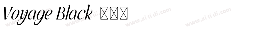 Voyage Black字体转换